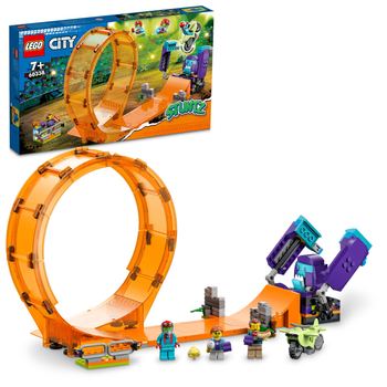 Zestaw klocków LEGO City Stuntz Kaskaderska pętla i szympans demolka 226 elementów (60338)