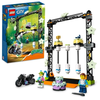 Zestaw klocków LEGO City Stuntz Wyzwanie kaskaderskie: przewracanie 117 elementów (60341)