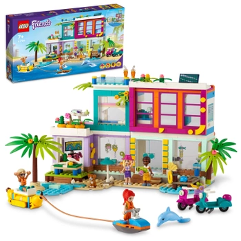 Zestaw klocków LEGO Friends Wakacyjny domek na plaży 686 elementów (41709)