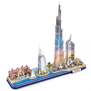 Puzzle 3D z oświetleniem LED CubicFun City Line Dubai (L523h) (6944588205232)
