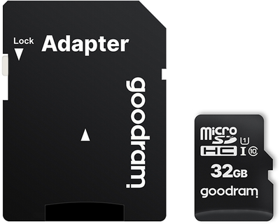 Goodram microSDHC 32GB Class 10 UHS I + SD adapter (M1AA-0320R12)