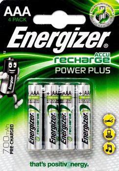 Акумулятор Energizer Power Plus AAA 700 мАг 4 шт (7638900417005)