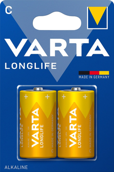 Батарейка Varta Longlife C BLI 2 Alkaline (04114101412) (4008496525263)