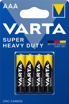 Батарейка Varta Superlife AAA BLI 4 Zinc-carbon (02003101414) (4008496676187)