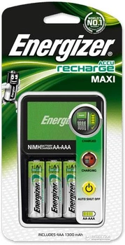 Зарядний пристрій АА/ААА Energizer Maxi Charger + 4 AA 2000 mAh (E300321200)