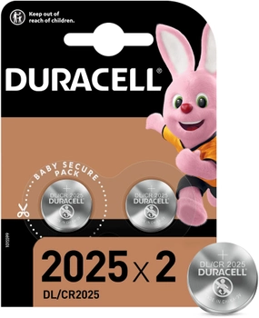 Specjalistyczna litowa bateria pastylkowa Duracell DL2025/CR2025 2 szt. (5000394045514)