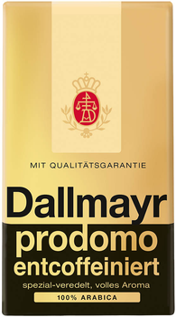 Кава мелена Dallmayr Prodomo Обсмажена без кофеїну 500 г (4008167113713)