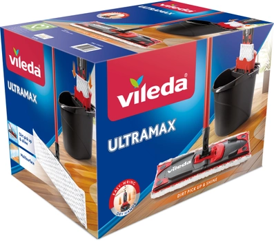 Набір для прибирання Vileda UltraMax (швабра і відро з віджимом) (4023103143890)