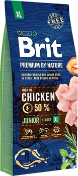 Sucha karma dla szczeniąt ras olbrzymich BRIT Premium Junior XL z kurczakiem 15 kg (8595602526505)