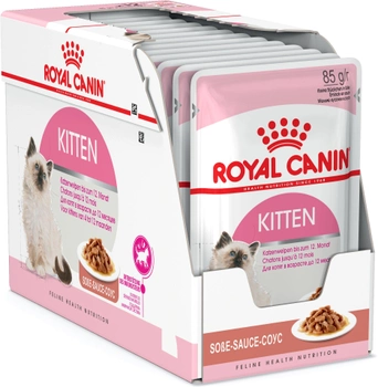 Mokra karma dla kociąt w sosie ROYAL CANIN Kitten 12x85g (9003579308745)