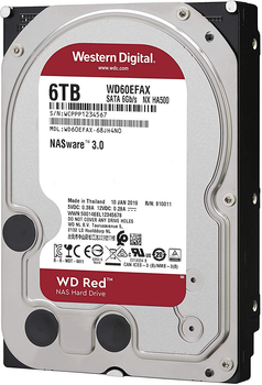 Жорсткий диск Western Digital Red 6TB 5400rpm 256MB WD60EFAX 3.5 SATA III