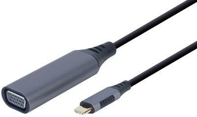 Адаптер-перехідник Cablexpert USB Type-C - VGA 0.15 м Сірий (A-USB3C-VGA-01)