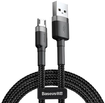 Baseus Cafule Kabel USB do Micro 2.4A 0.5 m Szary/Czarny (CAMKLF-AG1)