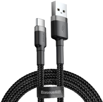 Кабель Baseus Cafule Cable USB for Type-C 2A 3 м Black-Grey (CATKLF-UG1)
