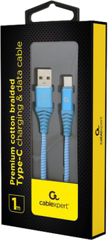 Cablexpert USB - USB typu C 1 m niebieski (CC-USB2B-AMCM-1M-VW)