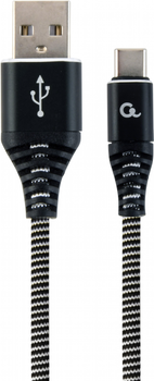 Cablexpert USB do USB Type-C 2m czarno-biały (CC-USB2B-AMCM-2M-BW)