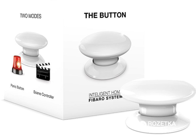 Розумна кнопка FIBARO The Button Z-Wave Біла (FGPB-101-1_ZW5)