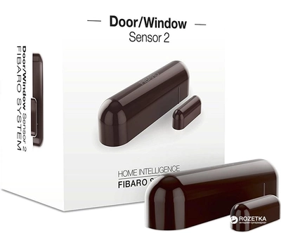 Розумний датчик відчинення дверей/вікна FIBARO Door/Window Sensor 2 Z-Wave Темно-коричневий (FGDW-002-7_ZW5)