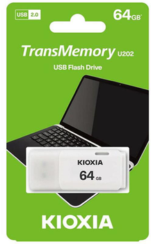 Pendrive KIOXIA TransMemory U202 64GB USB 2.0 White (LU202W064GG4)