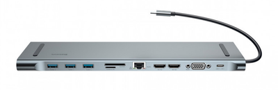 Stacja dokująca Baseus USB 3.1 Type-C, szara (CATSX-G0G)