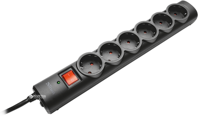 Мережевий фільтр Trust Surge Protector 6 розеток 1.8 м Black (TR21059)