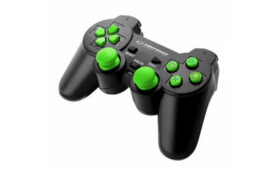 Pad do gier przewodowy ESPERANZA Trooper PC/PS3 czarny/zielony (EGG107G)