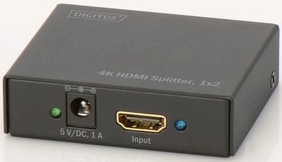 Rozdzielacz HDMI Digitus (INx1 - OUTx2), 4K czarny (DS-46304)