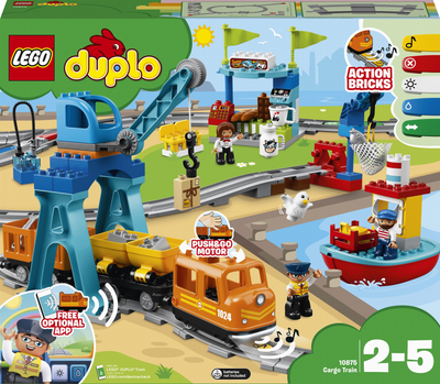 Zestaw klocków LEGO DUPLO Pociąg towarowy 105 elementów (10875)