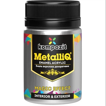Емаль акрилова METALLIQ KOMPOZIT Срібло 70г