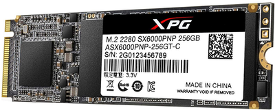 ADATA XPG SX6000 Pro 256GB M.2 2280 PCIe Gen3x4 3D NAND TLC (ASX6000PNP-256GT-C)