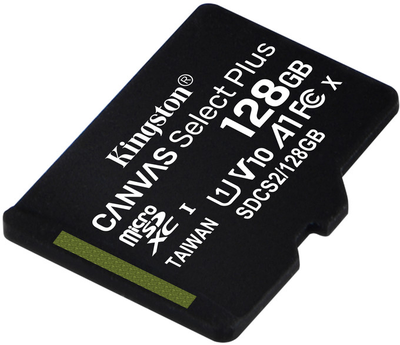 Kingston microSDXC 128GB Canvas Select Plus Class 10 UHS-I U1 V10 A1 (SDCS2/128GBSP)