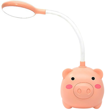 Настольная лампа для детской с аккумулятором TRUSTY LED CS279 0.5W 60lm 6500K 400mAh Pig Розовая (5904238703014)