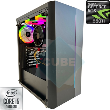 Компьютер PowerCube G02-2 (Intel Core i5-10400F / 16Gb / GeForce GTX 1660 Ti 6Gb / SSD 480Gb / 500W / USB 3.2)