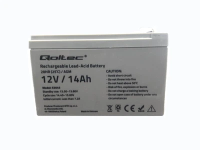 Аккумулятор ИБП 12В 14Ач AGM Qoltec QLT1214B