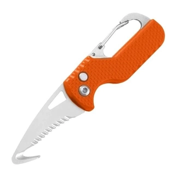 Брелок-ніж для ключів та розпакування 108 мм Оранжевий з сріблястим лезом (sv101332or)