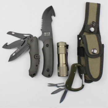 Набір ножів з аксесуарами та ліхтариком MFH-Fox Німеччина ЗСУ 45451В 8145