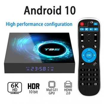 Смарт ТВ приставка T95 H616 4/64 GB - Android 10 TV BOX