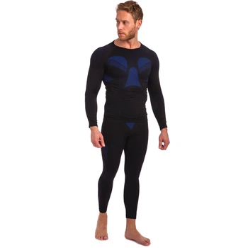 Комплект компрессионный мужской для спортзала Sibote Fit 0484 размер M (46-48) Black-Blue