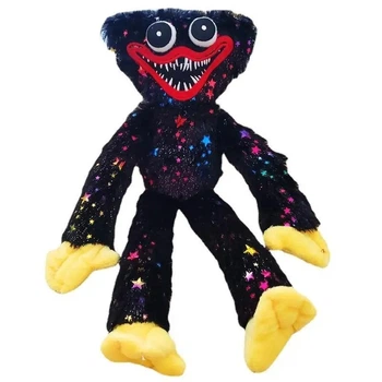Мягкая игрушка Блестящий Хаги Ваги Huggy Wuggy с липучками на руках 45 см Черный 45BHW6MGKGRSHKC2