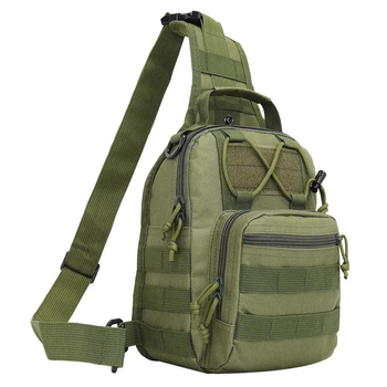 Тактична сумка-рюкзак через плече 6 л Олива