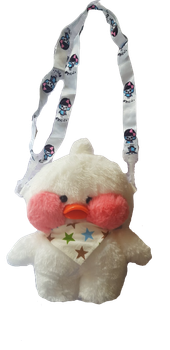 Мягкая игрушка-сумка уточка Lalafanfan 28 см Белый