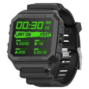 Смарт-годинник North Edge Alpha Pro Black + GPS/моніторинг стресу/пульсометр