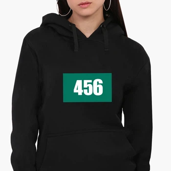 Худи женский Номер 456 Ли Чжунг-Чжае Игра в кальмара (Squid Game) (8921-3362-5) Черный XXL