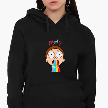 Худі жіночий Рік Санчез і Морті Сміт Рік і Морті (Rick Sanchez and Morty Smith Rick and Morty) (8921-2946-1) Чорний S