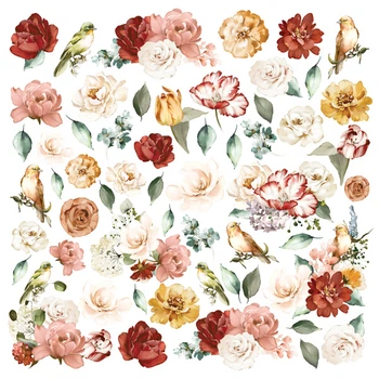 Лист з картками для вирізання, Фабрика Декору, Miracle flowers 30,5х30,5 см, FD-02122
