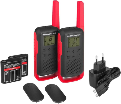 Motorola Talkabout T62 Twin Pack&ChgrWE czerwony (B6P00811RDRMAW)