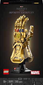 Zestaw klocków LEGO Super Heroes Marvel Rękawica Nieskończoności 590 elementów (76191)