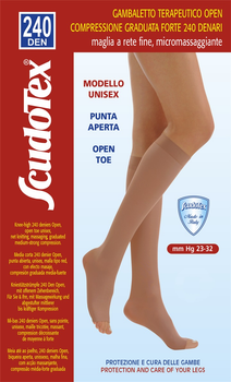 Гольфи Scudotex 240 Den прозорі без миска розмір L Чорні (834-L чорн)
