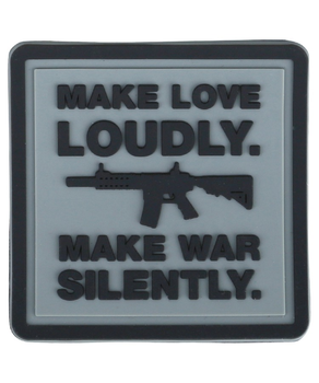 Шеврон/патч для військовослужбовців KOMBAT UK Make Love Loudly Patches 5x5см (SK-kb-mllp)