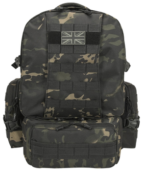 Рюкзак тактичний армійський військовий KOMBAT UK Expedition Pack мультікам чорний 50л (SK-kb-ep50-btpbl)